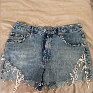 Top Shop Distressed Shorts- size US 10/UK 14